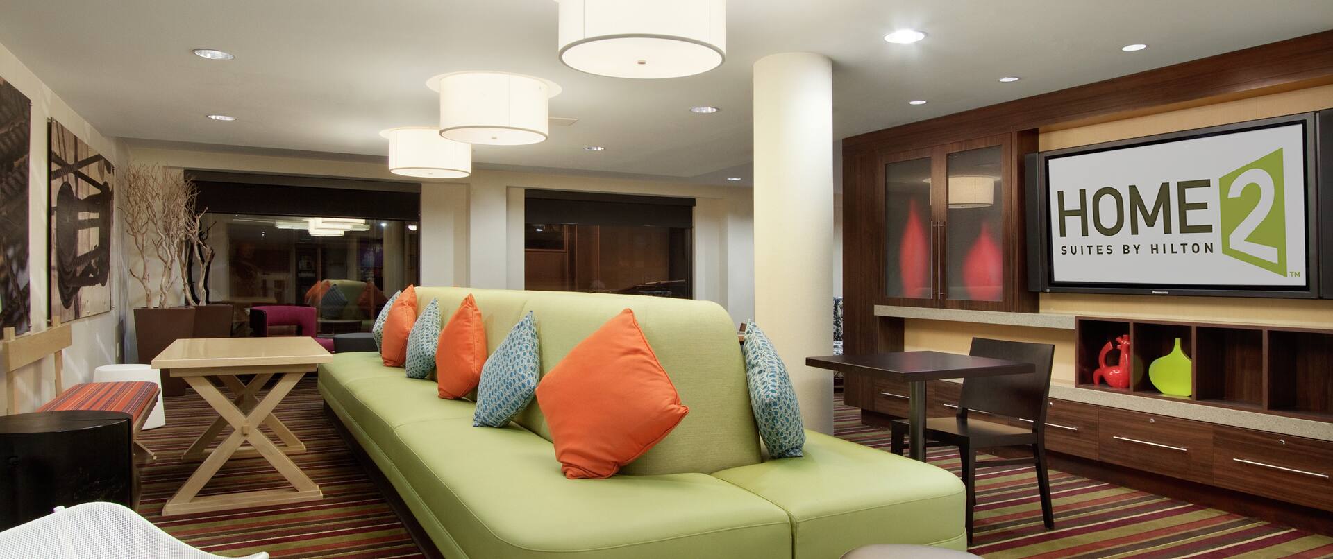 Soft Seating and TV in Lobby Seating