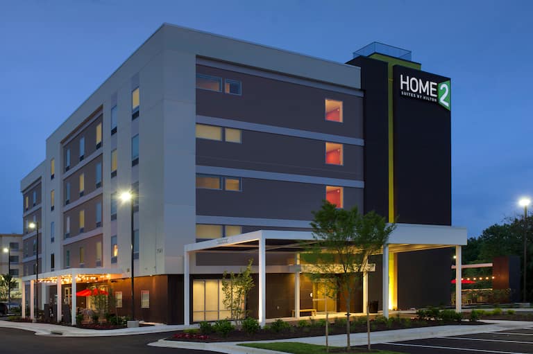Hôtel Home2 Suites by Hilton Arundel Mills BWI Airport, Maryland - Extérieur au crépuscule