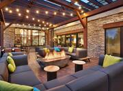 Outdoor patio with seating