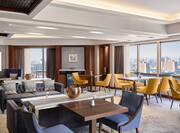 Executive Lounge Dining Area with City View