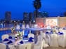 Night View of Terrace Set up as Wedding Venue with River and City View