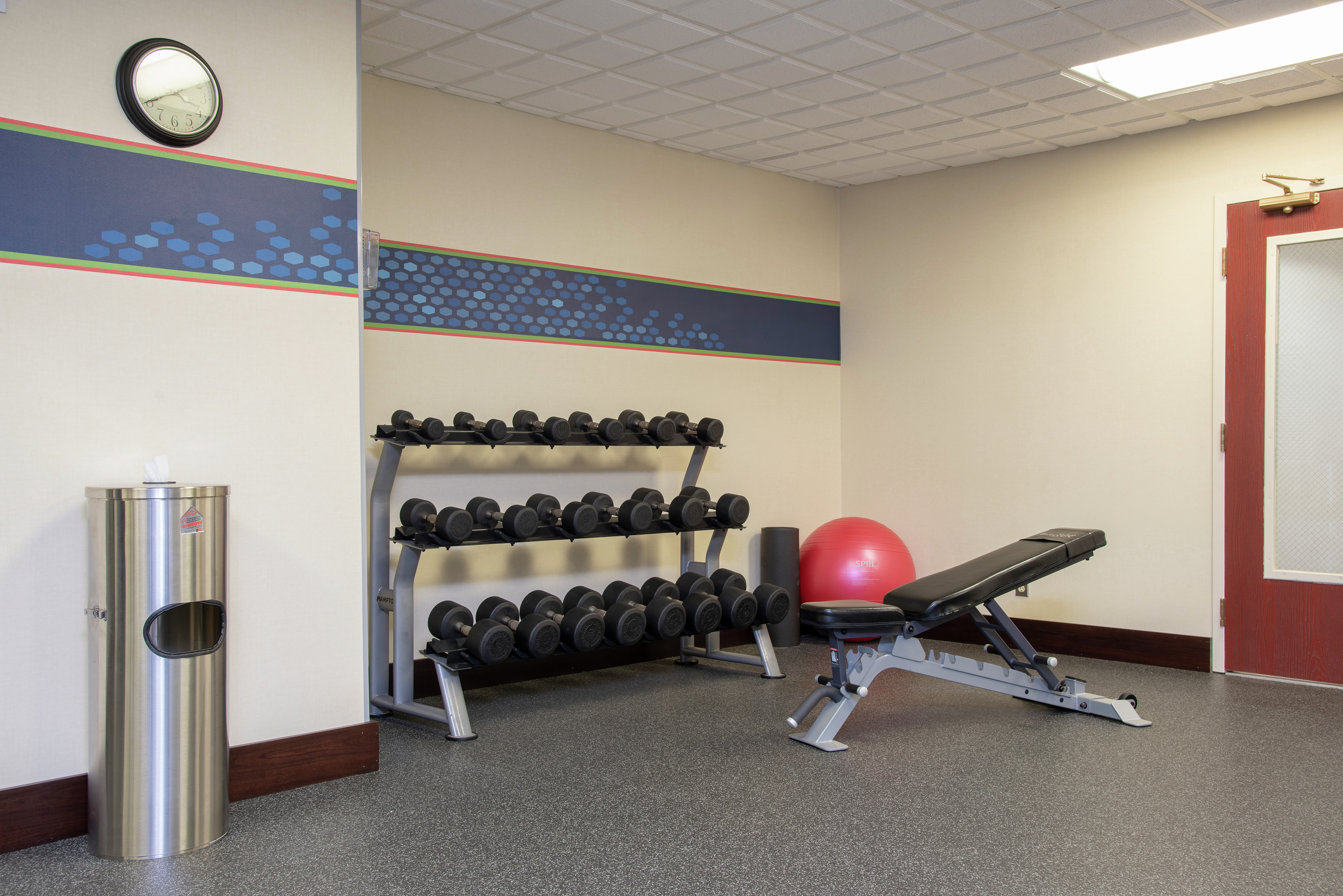 Fitness center With Weights and Bench