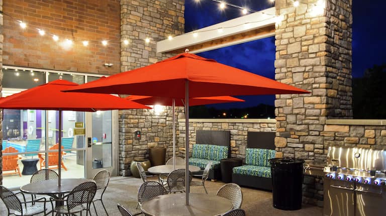 Outdoor Patio at Dusk