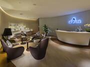 View of spacious, modern and bright SPA decorated in neutral tones