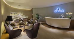 View of spacious, modern and bright SPA decorated in neutral tones