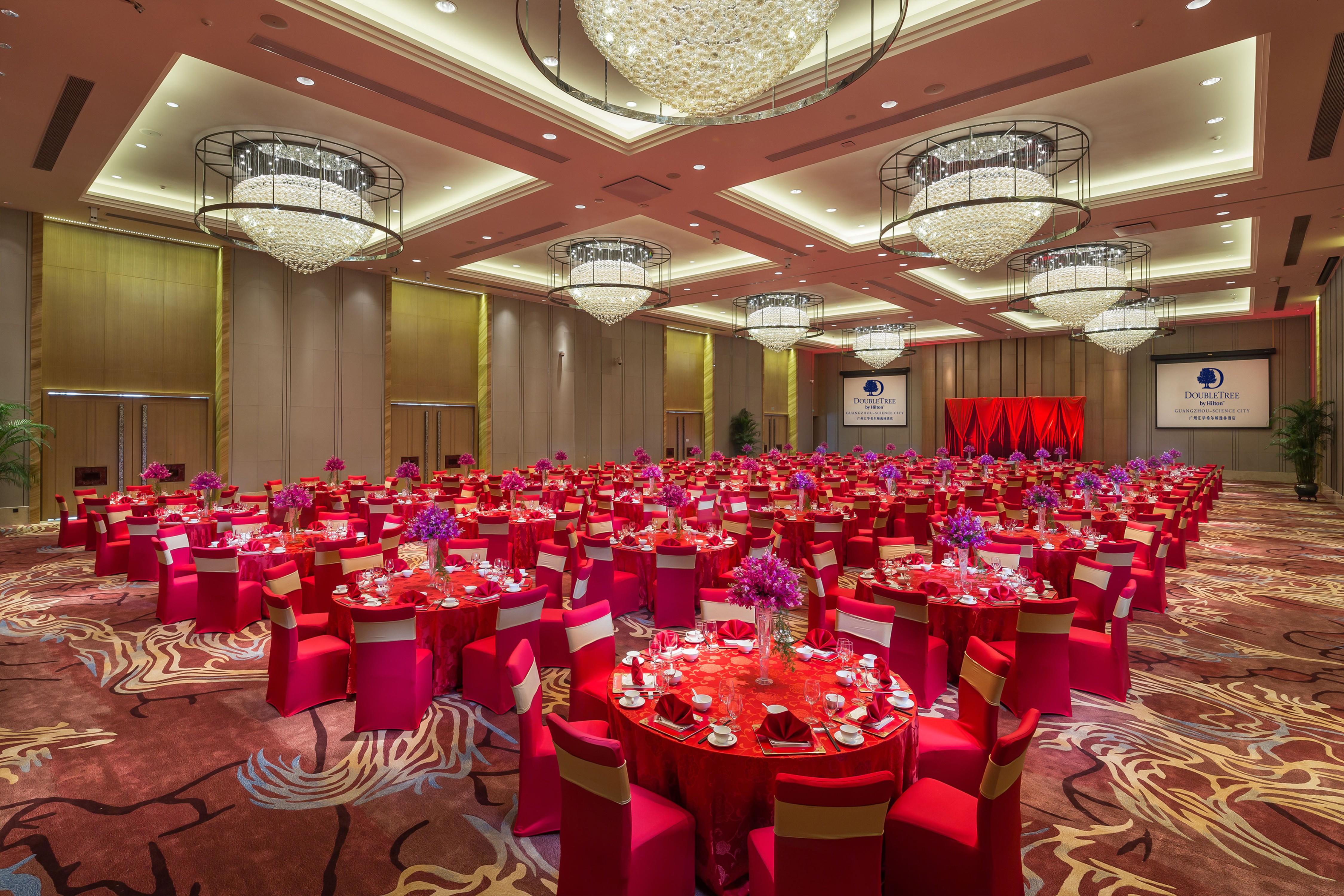 Grand Decorated Ballroom with Screen Projectors