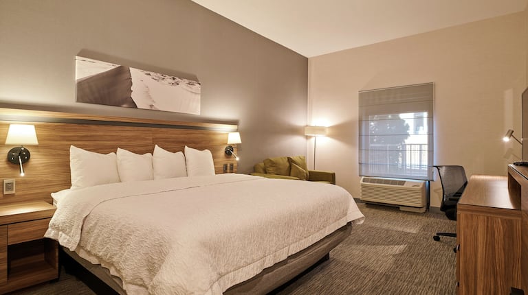 Guest Bedroom with King Bed and Work Desk