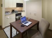 In-Room Kitchen and Laptop