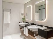Bathroom sinks and vanity mirrors