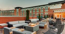 High Rail Rooftop Bar Outdoor Seating And Firepit