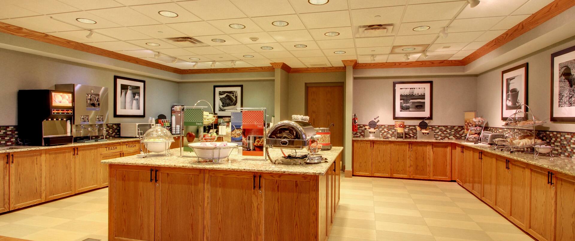 Food on Counters in Breakfast Area