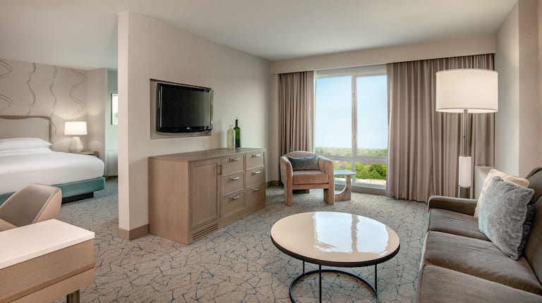 Salle de séjour d'une suite