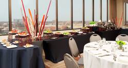 Food Service and Dining Tables in Ballroom With View
