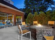 exterior patio with firepit