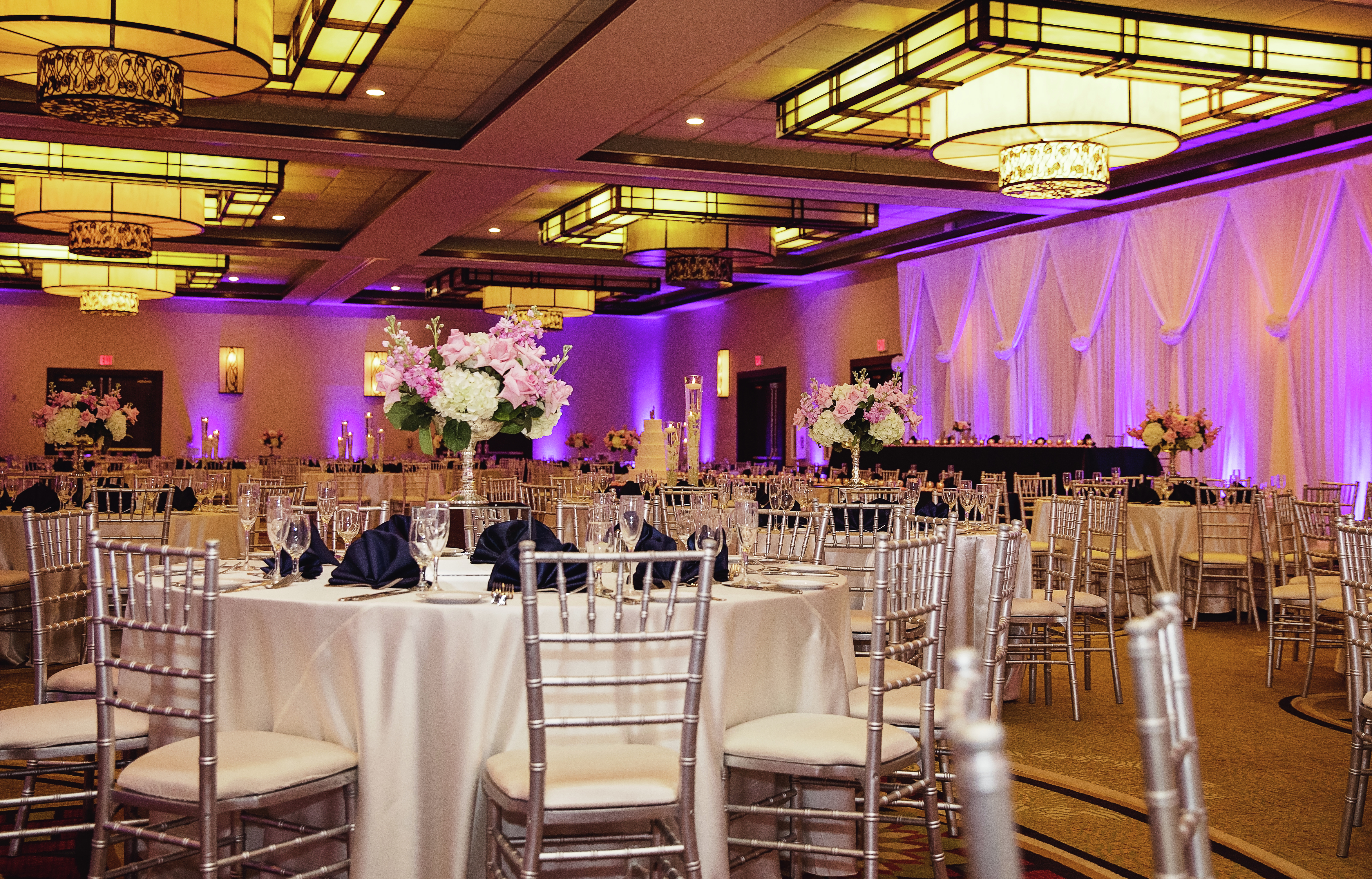 Banquet Hall set up for wedding reception