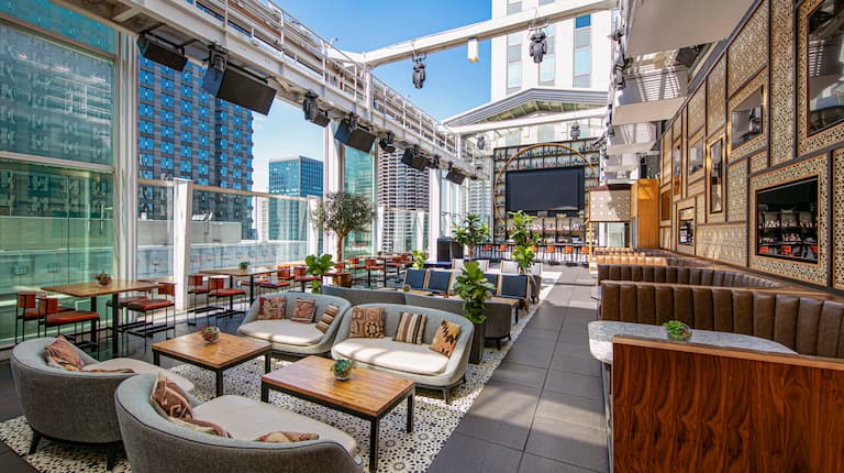 Roof Restaurant Terrace with HDTV