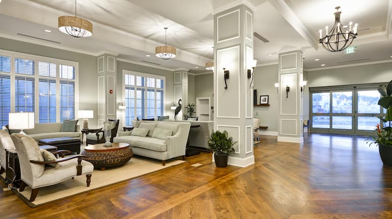 Front Entrance and Lobby Seating Area