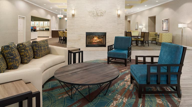 Lobby and Fireplace