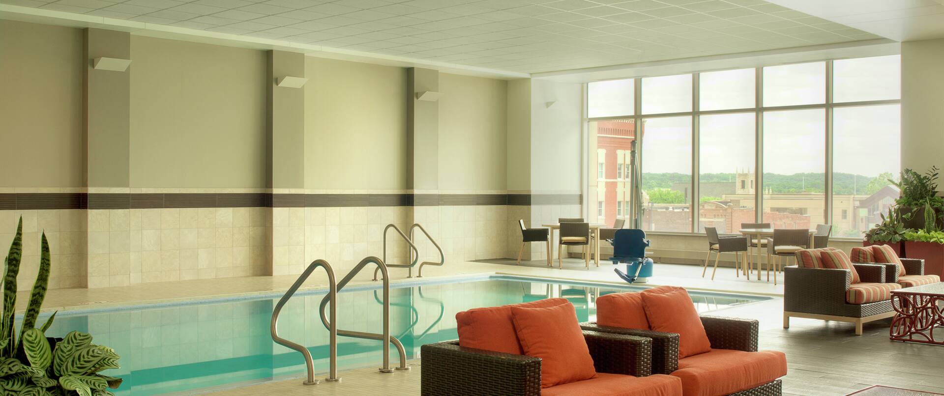 Indoor Pool with Lounge Seating
