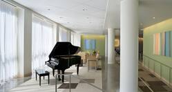 Lobby space with piano