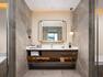 Family suite bathroom vanity and tub