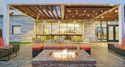 Patio and Lounge Area with Fire Pit and Pergola