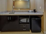 Suite Wet Bar with Mini Refrigerator and Microwave