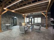 Outdoor Pavillion Space with Pit Fireplace
