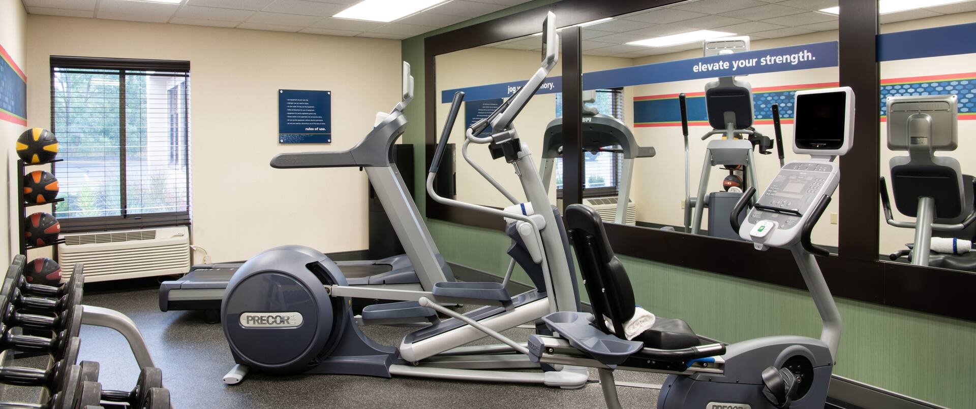 On-Site Fitness Center - Elliptical, Treadmill, Free Weights 
