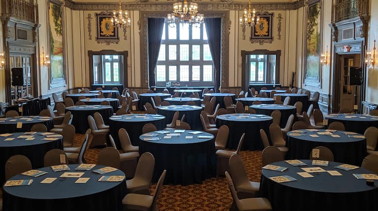 Crystal Ballroom with Round Tables