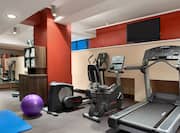 Fitness Center with Treadmills and Recumbent Bike