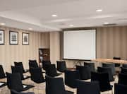 Meeting Room Setup Theater Style and a Projection Screen