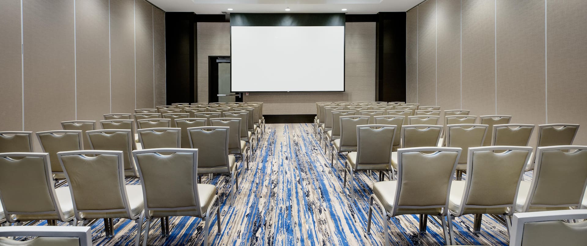 Meeting Room Classroom Setup with Projector Screen