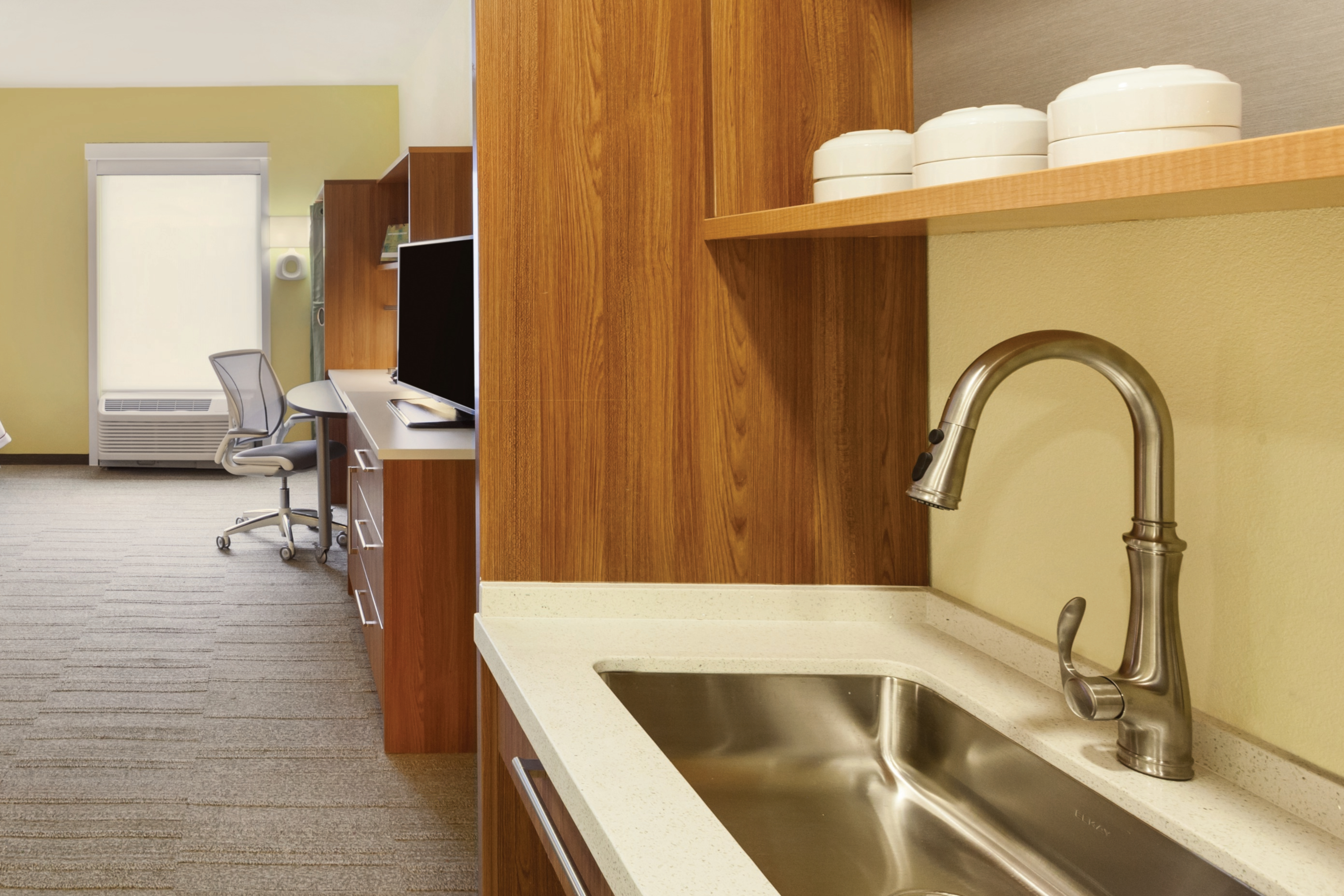 Every Home2 suite features a kitchenette.
