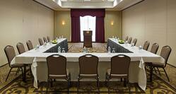 Meeting Room With U-Shaped Table and Podium