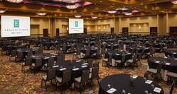 Ballroom Set Up for Large Event with Round Tables