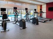Fitness center with machines