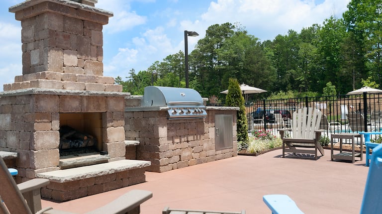 Outdoor Pool and Grill Area
