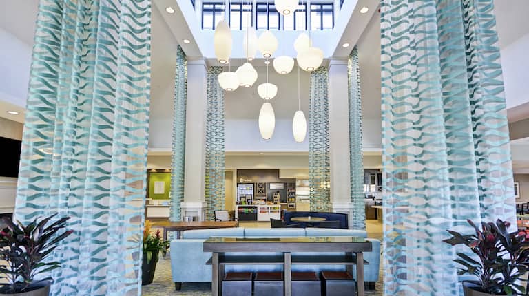 Modern and Colorful Lobby Area