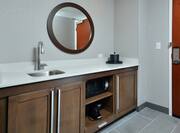 Wet Bar with Microwave and Coffeemaker