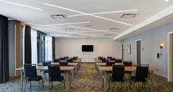 meeting room with seating and tables