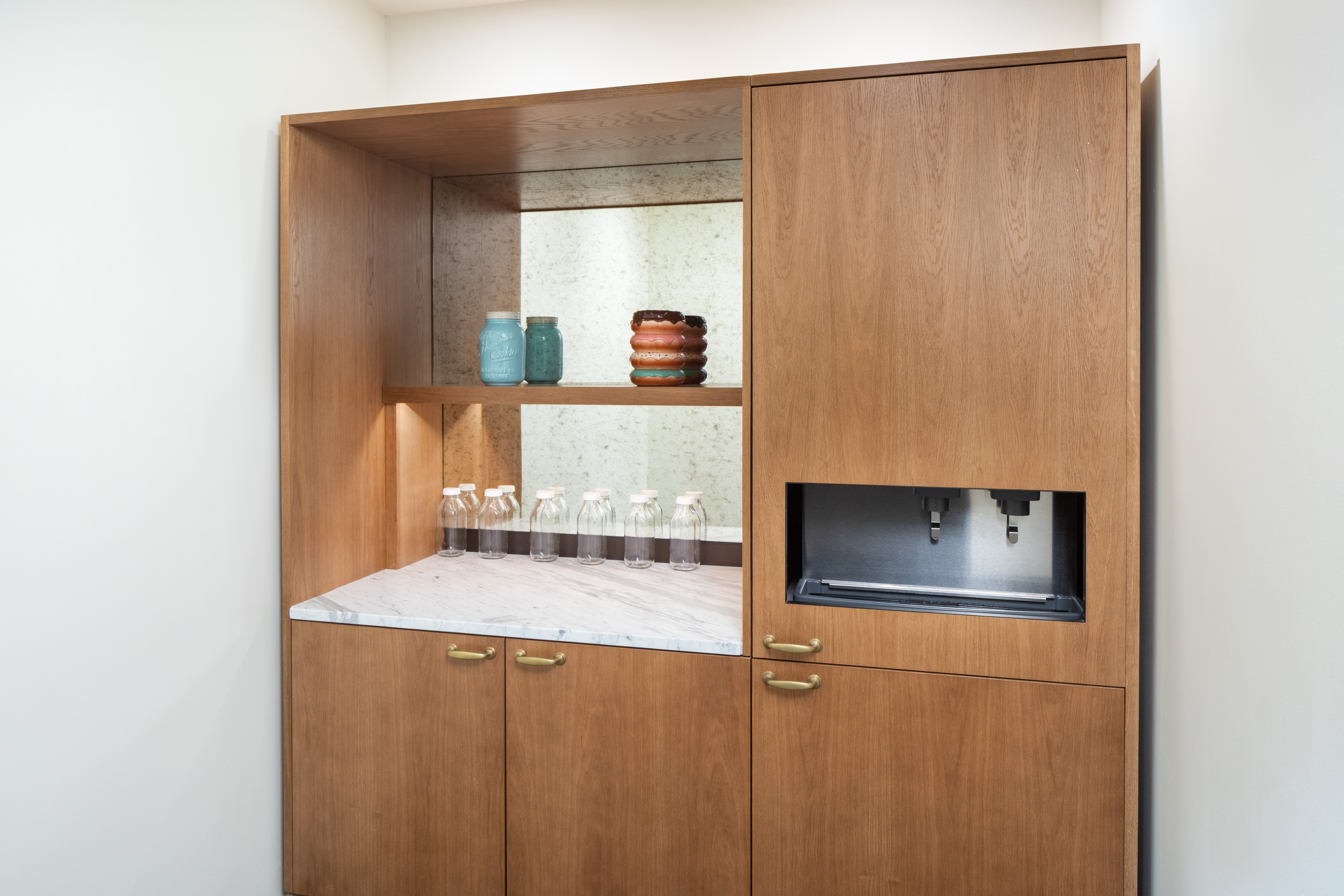 Cabinets with glasses
