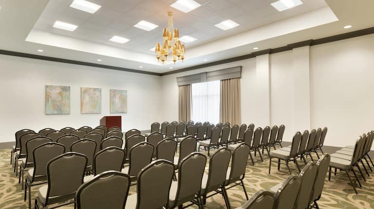 Hotel Meeting Room with Theater Setup 