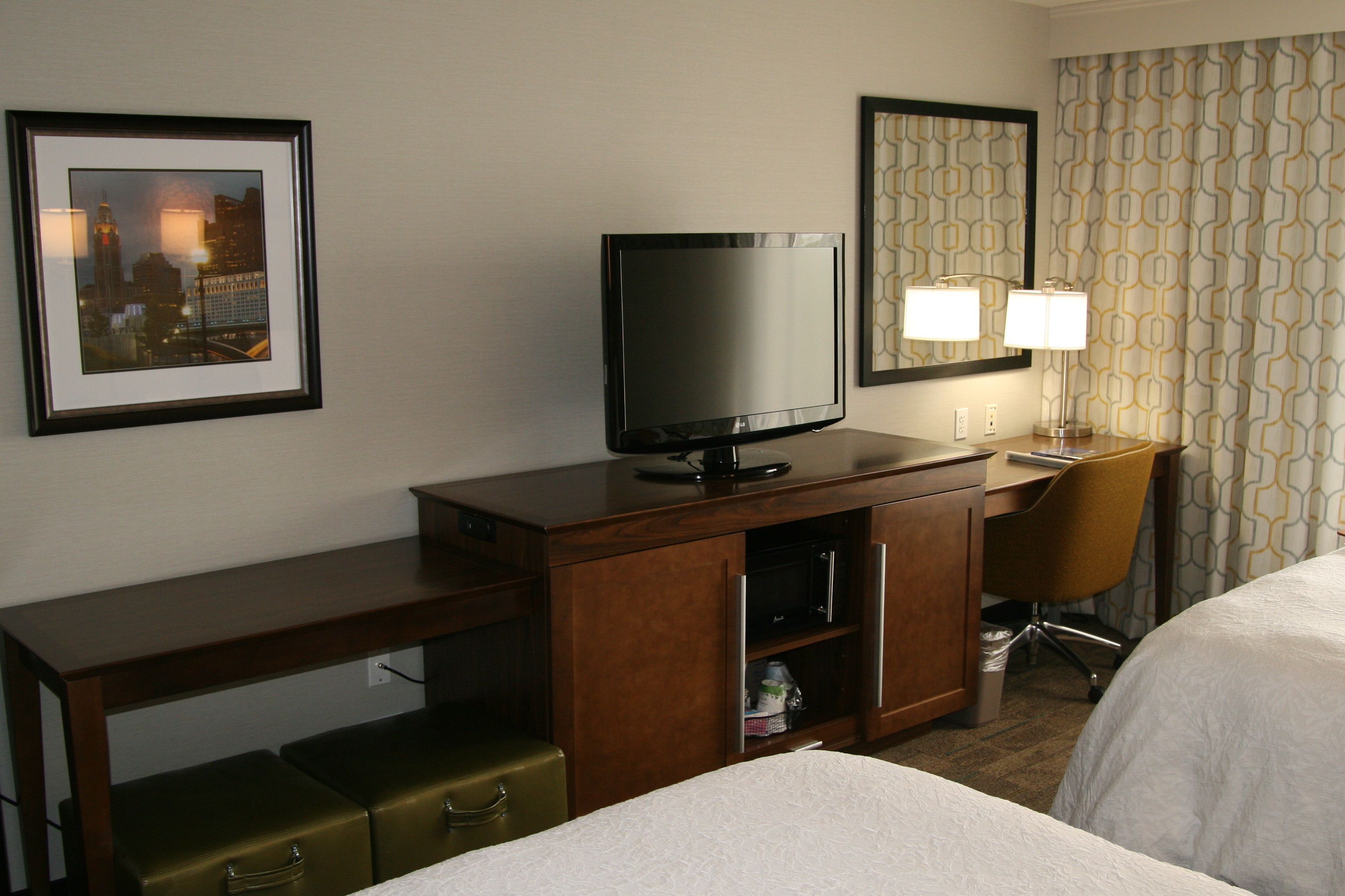 TV and Desk Area