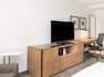 HDTV and Work Desk in Hotel Guest Room