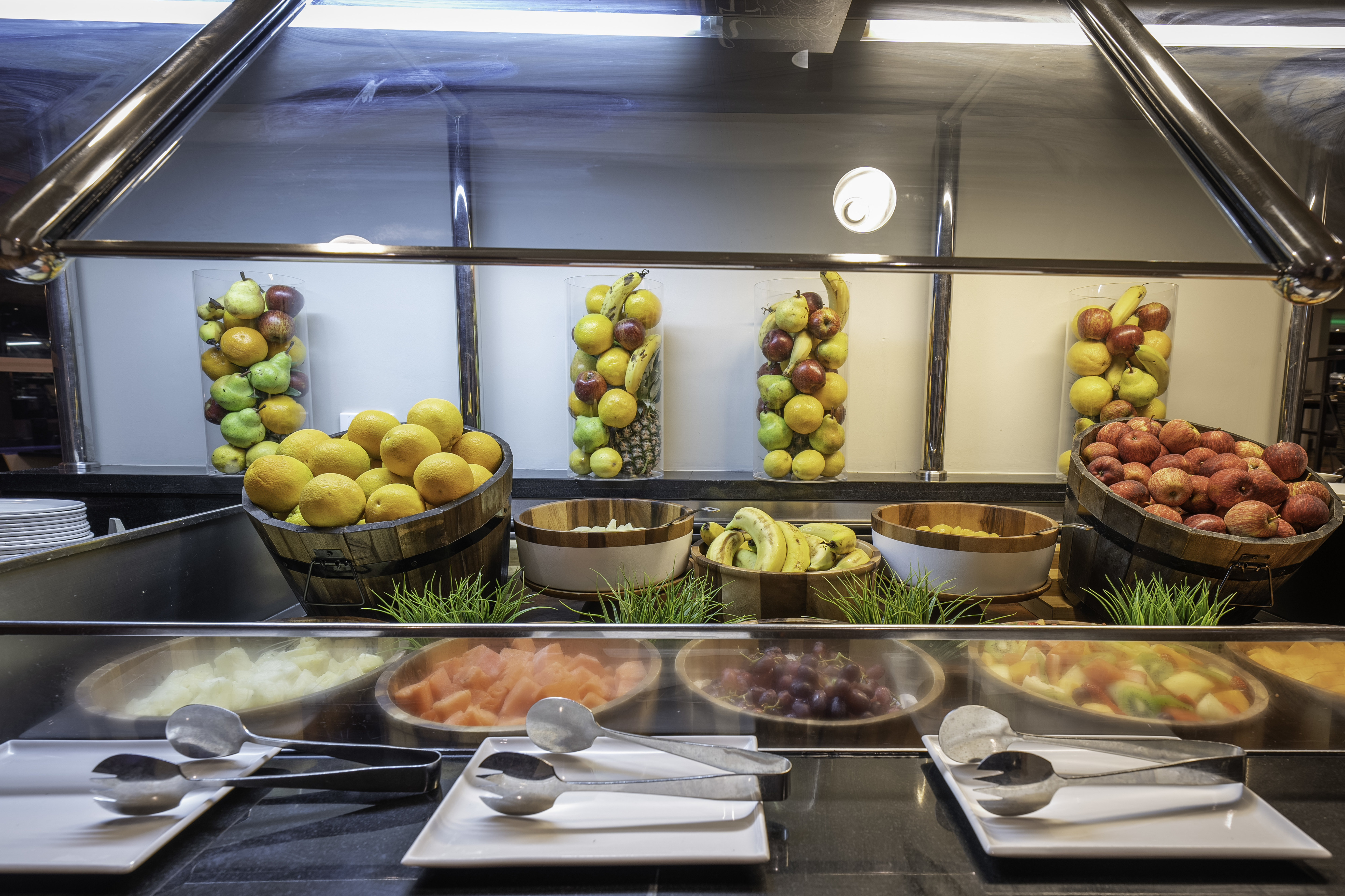 Serving Area with Fresh Fruits in Atrium Restaurant