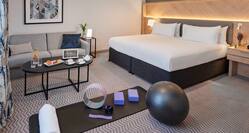 King Bed with Wellness Items