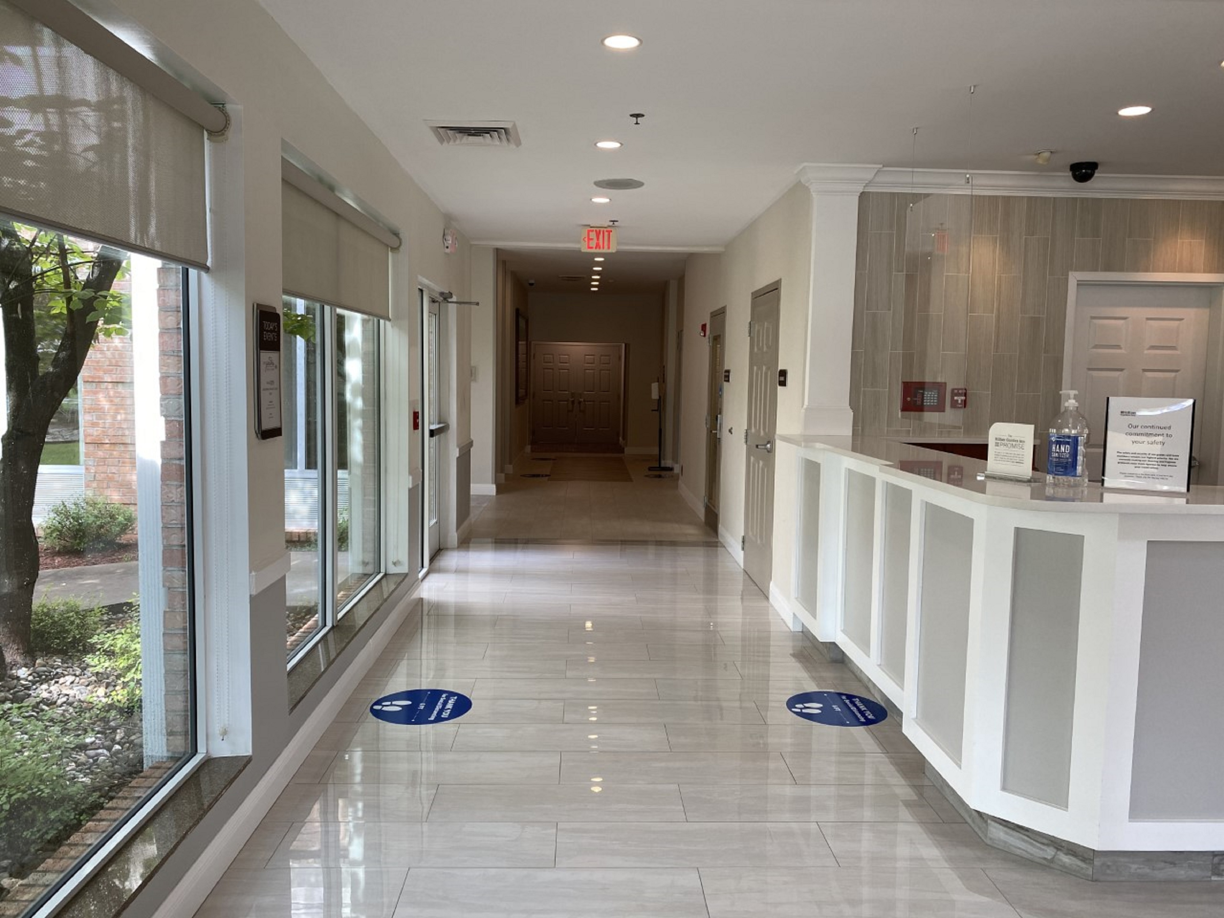View of Hallway and Reception Desk Area