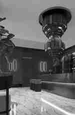 Meja resepsionis lobi