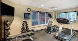 Fitness Center Treadmill Cross trainer Weight Bench Dumbbell Rack 
